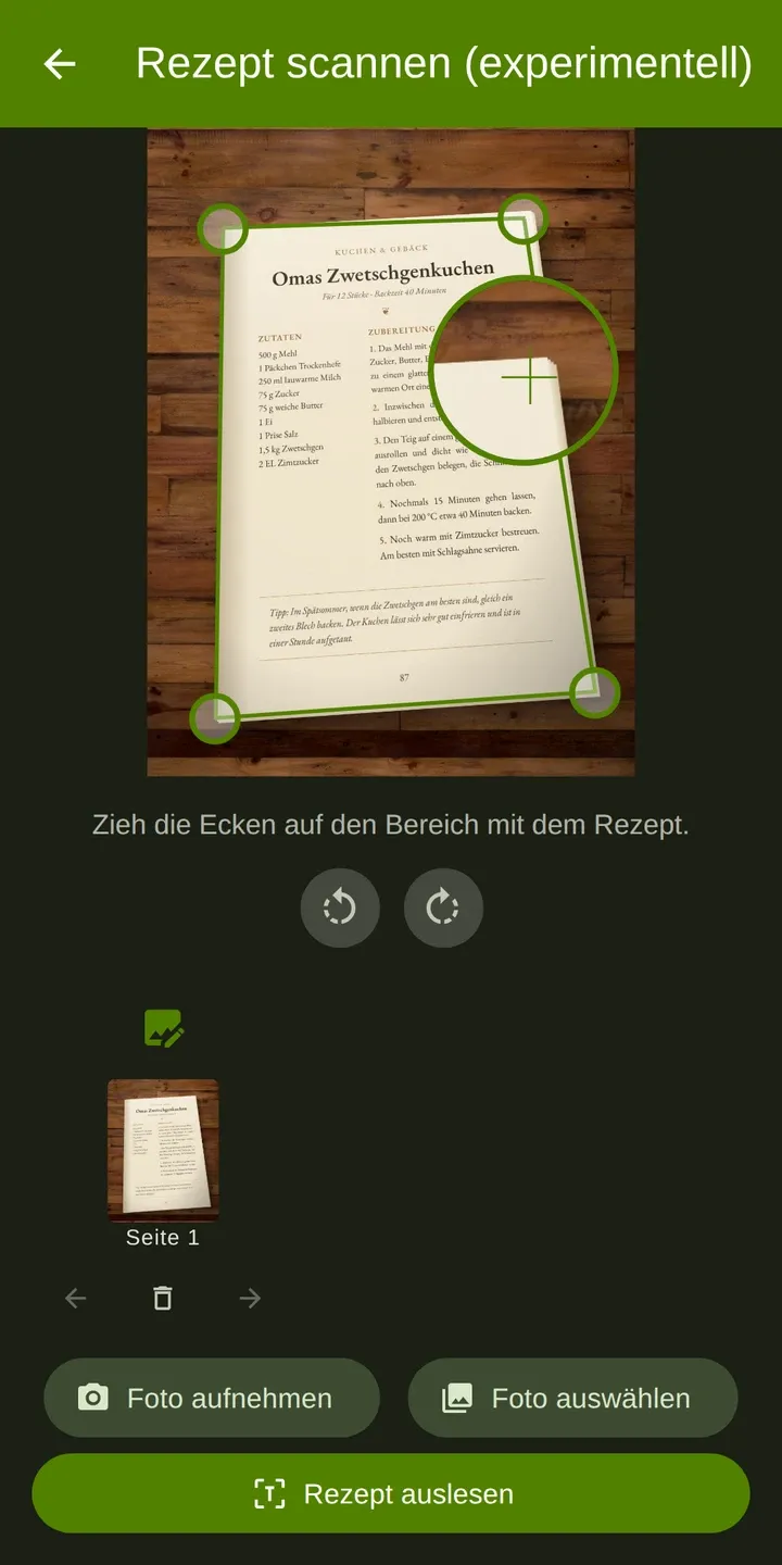 CookPal: Rezept aus einem Foto einlesen und prüfen